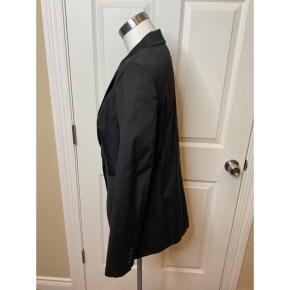 Rebecca Taylor Black Ottoman Ruched Blazer, Size 8, NWT $550 - Picture 4 of 7